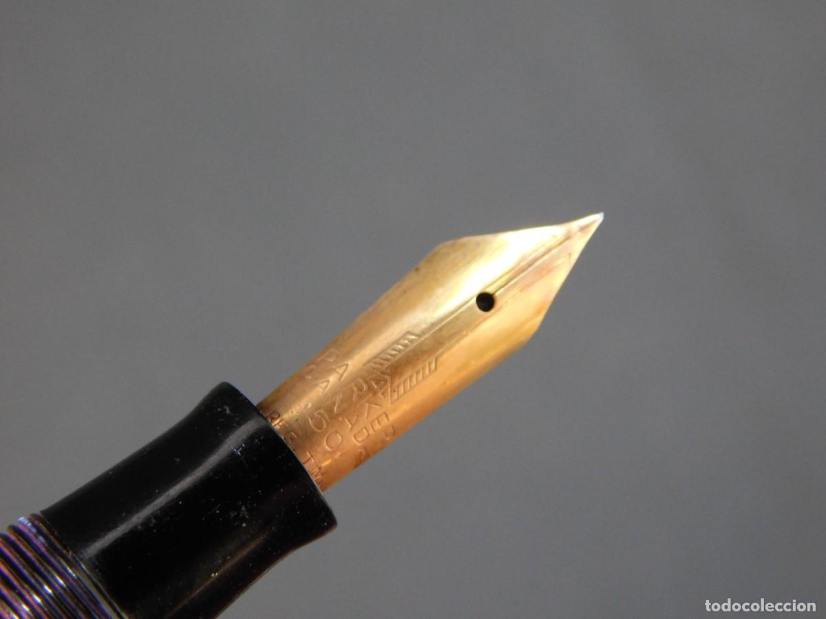Plumas estilogr&aacute;ficas antiguas: PLUMA PARKER - VACUMATIC CANADA - 14K - Foto 7