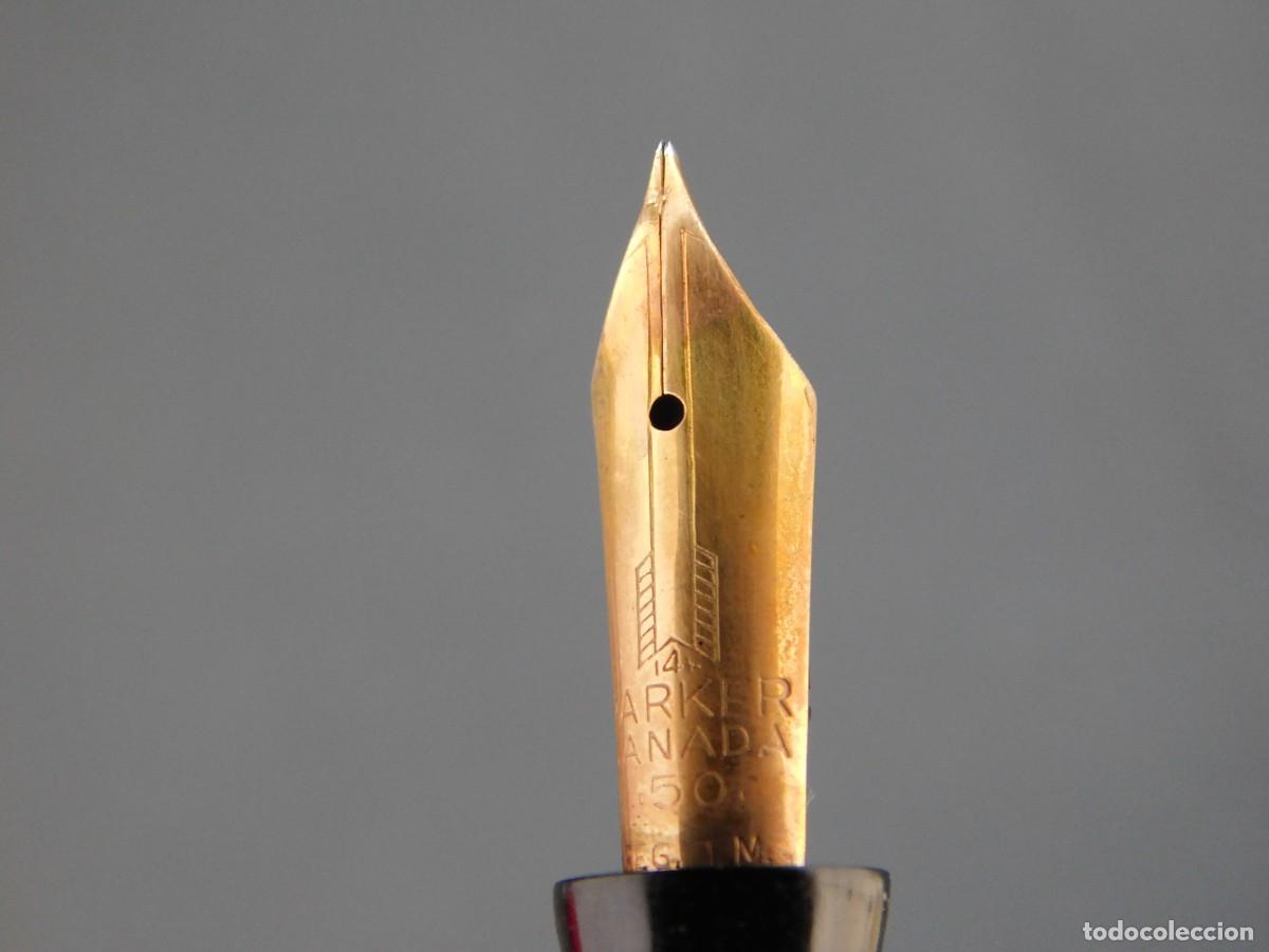 Plumas estilogr&aacute;ficas antiguas: PLUMA PARKER - VACUMATIC CANADA - 14K - Foto 9