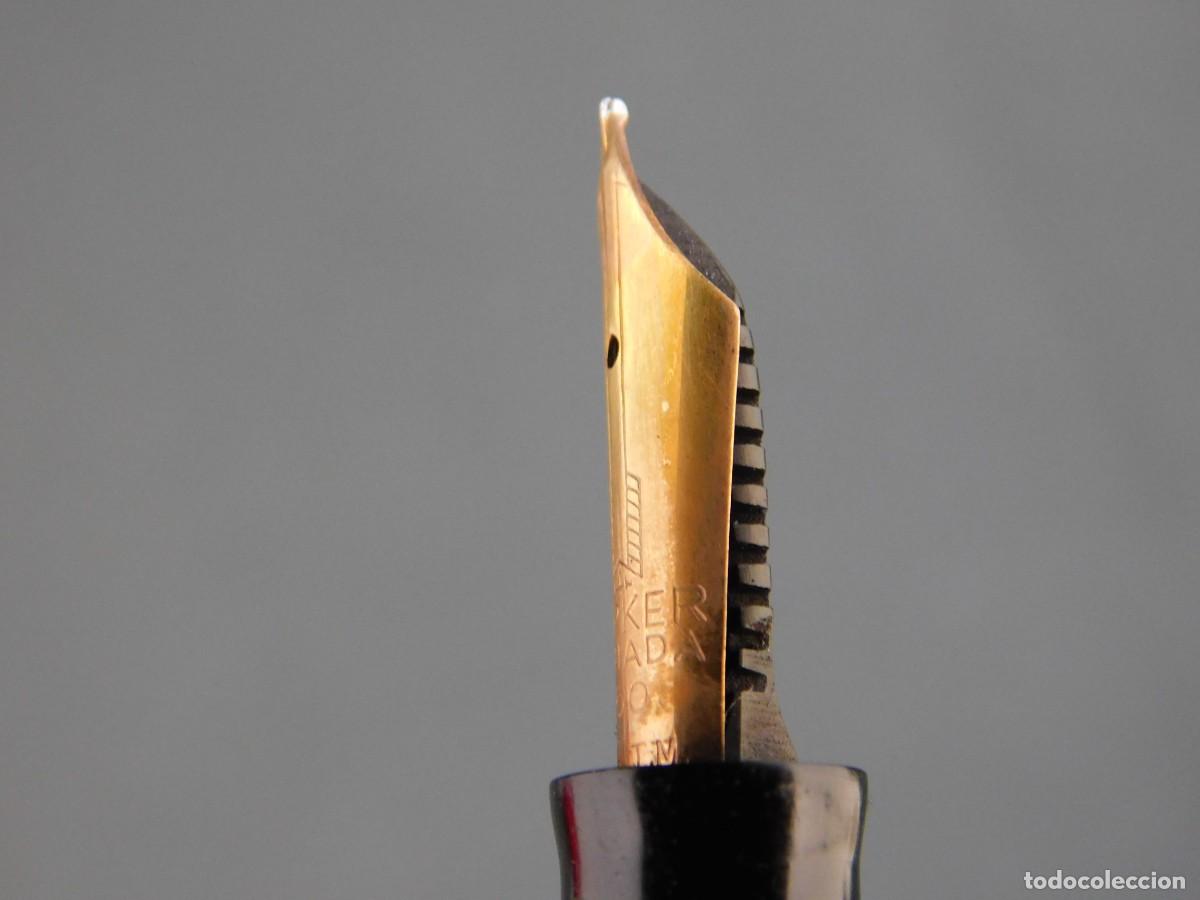 Plumas estilogr&aacute;ficas antiguas: PLUMA PARKER - VACUMATIC CANADA - 14K - Foto 10