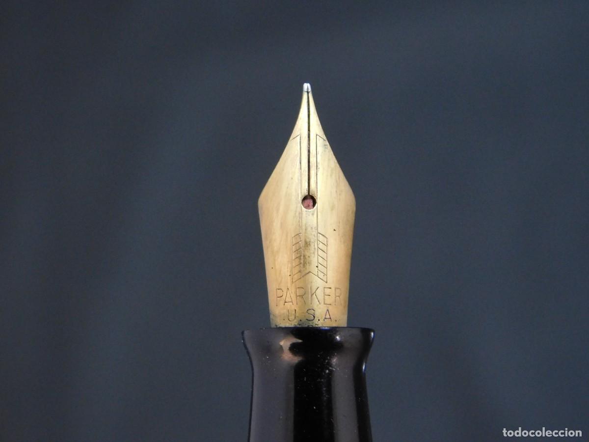 Plumas estilogr&aacute;ficas antiguas: PLUMA PARKER - VACUMATIC USA - 14K - Foto 6