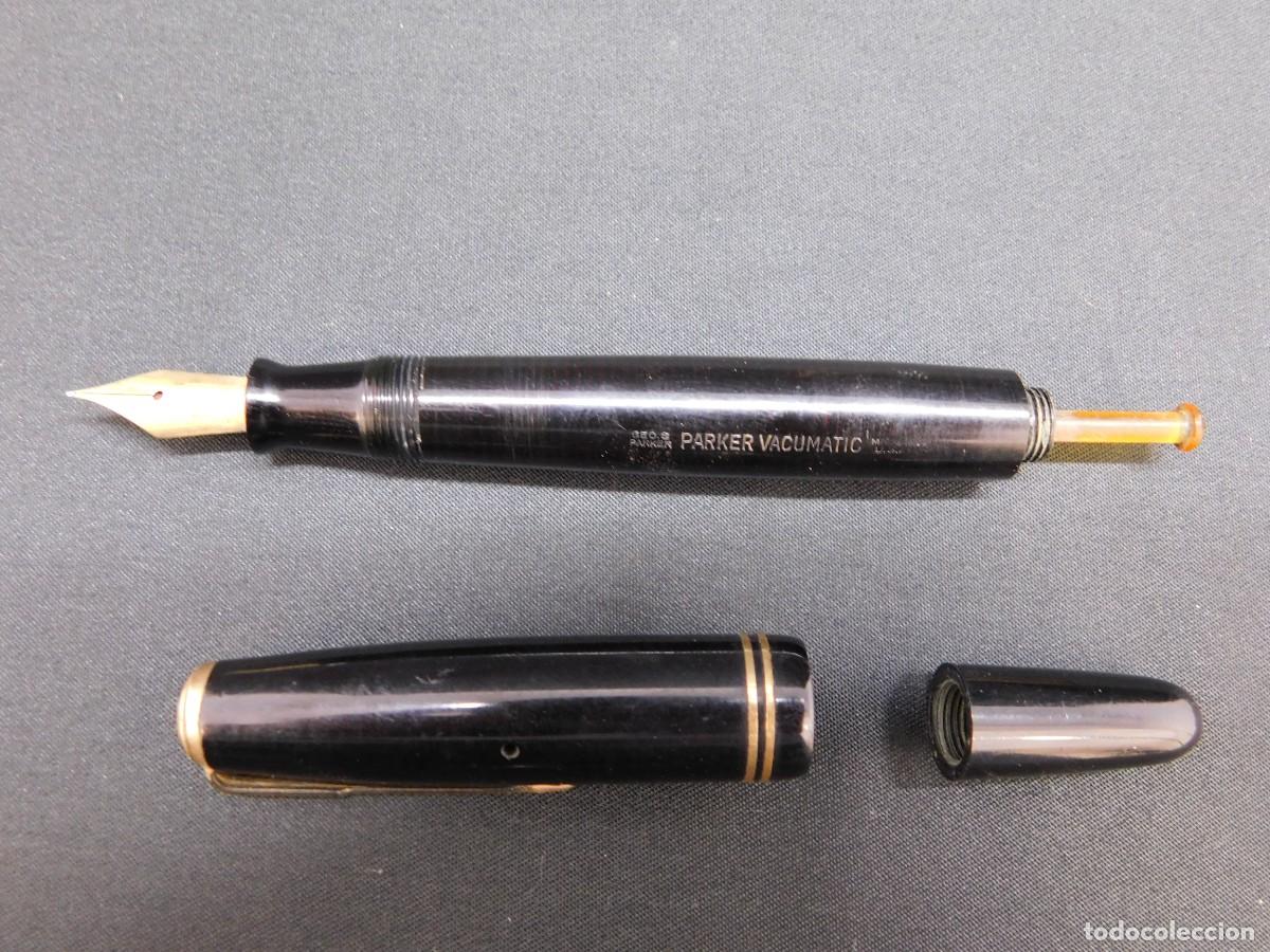 Plumas estilogr&aacute;ficas antiguas: PLUMA PARKER - VACUMATIC USA - 14K - Foto 9