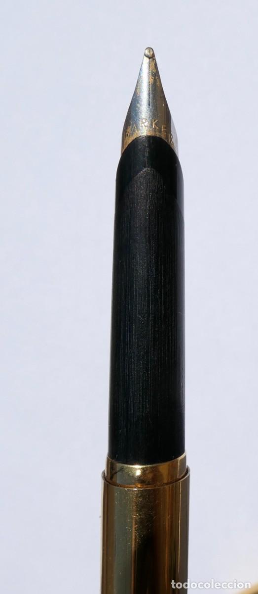 Plumas estilogr&aacute;ficas antiguas: PLUMA PARKER DORADA - Foto 3