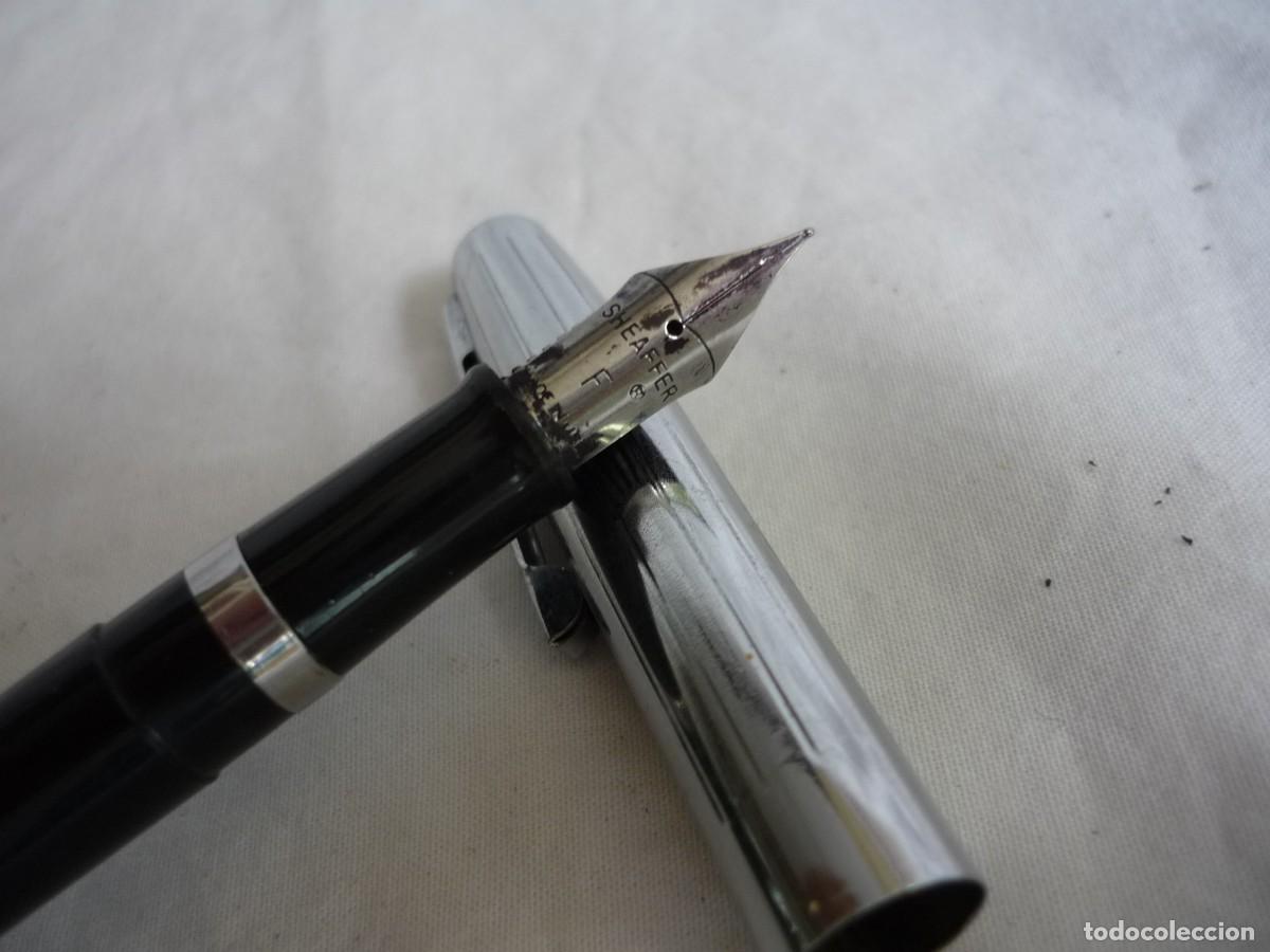 Plumas estilogr&aacute;ficas antiguas: Pluma estilogr&aacute;fica Sheaffer, plum&iacute;n F - Foto 8
