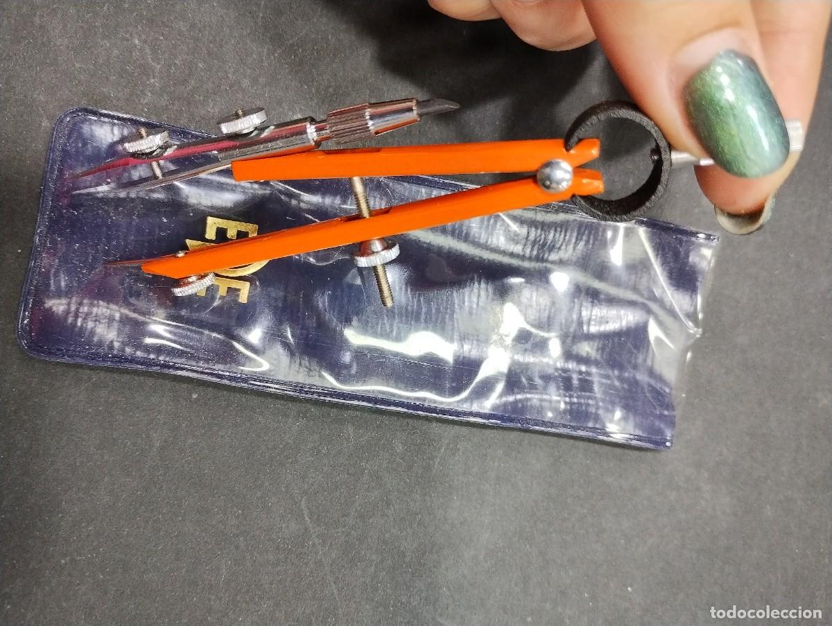 Plumas estilogr&aacute;ficas antiguas: compas ede VINTAGE maranja - Foto 2