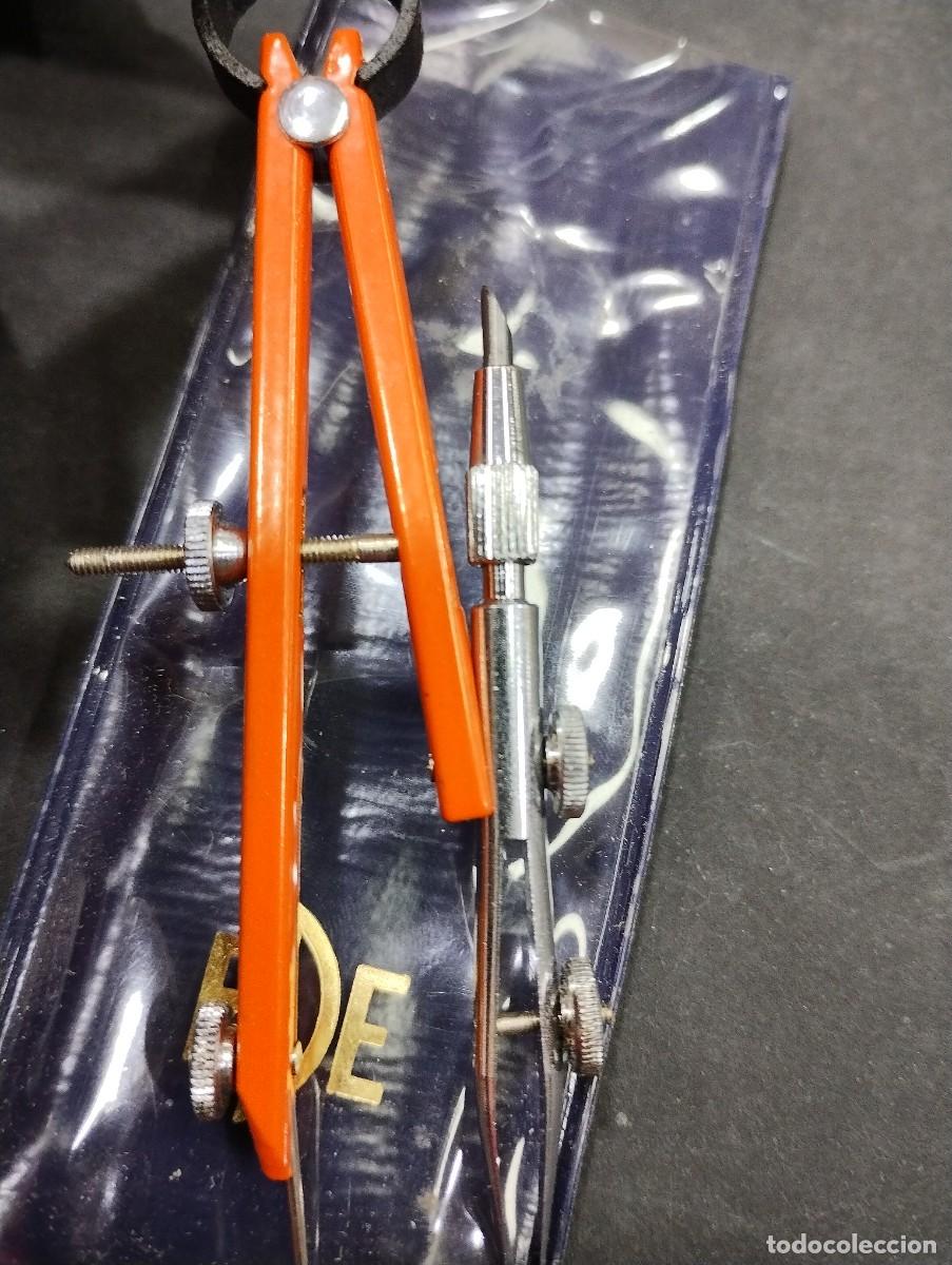 Plumas estilogr&aacute;ficas antiguas: compas ede VINTAGE maranja - Foto 3