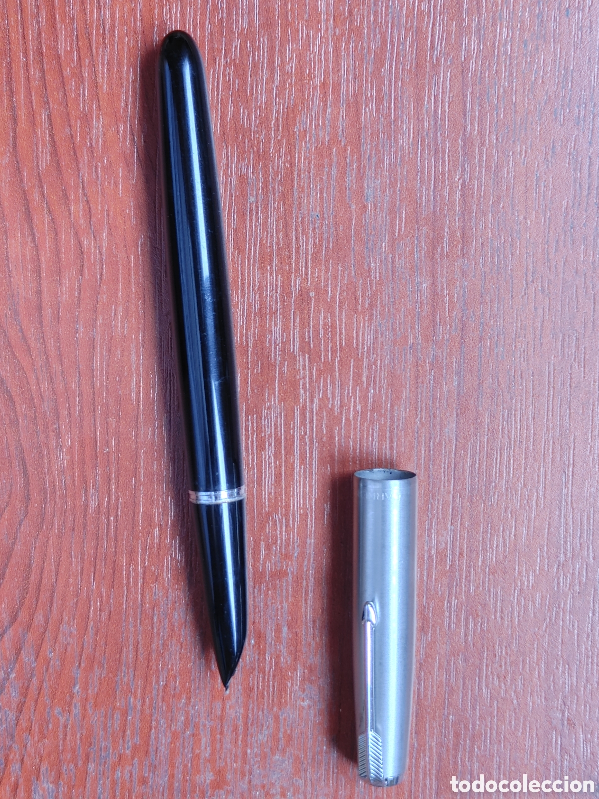 Plumas estilogr&aacute;ficas antiguas: Pluma Parker en su estuche.U.S.A. - Foto 3