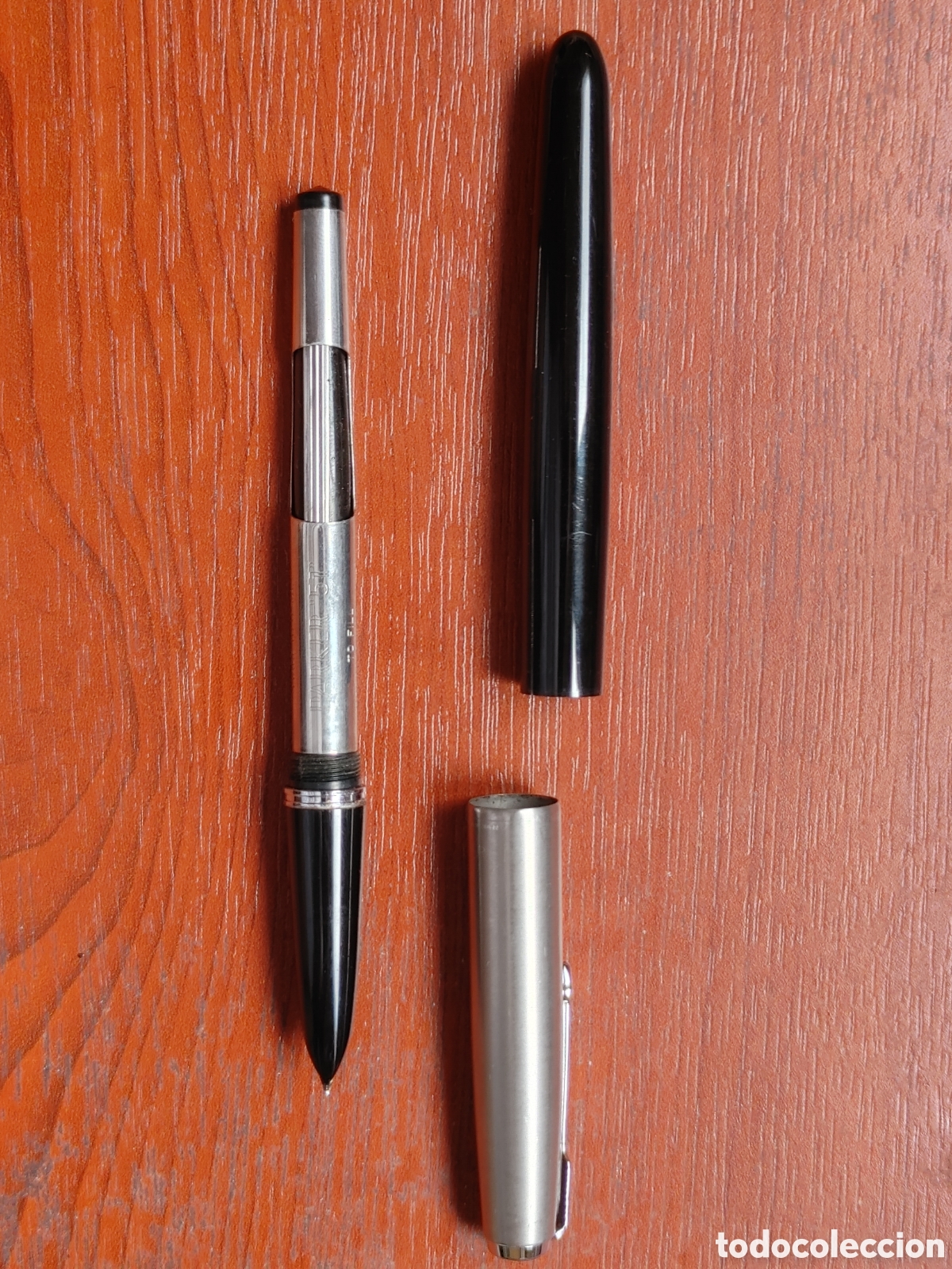Plumas estilogr&aacute;ficas antiguas: Pluma Parker en su estuche.U.S.A. - Foto 4