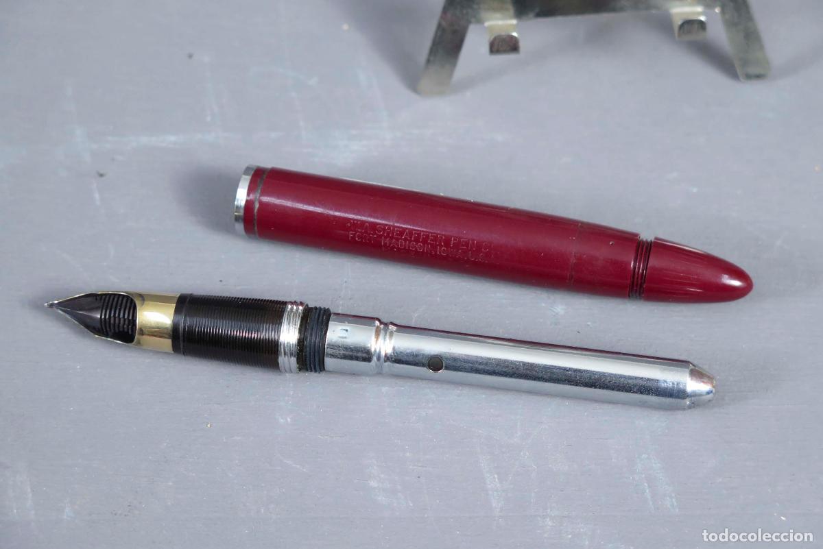 Plumas estilogr&aacute;ficas antiguas: PLUMA. SHEAFFER. HACIA 1930. PLUMIN 14K - Foto 4