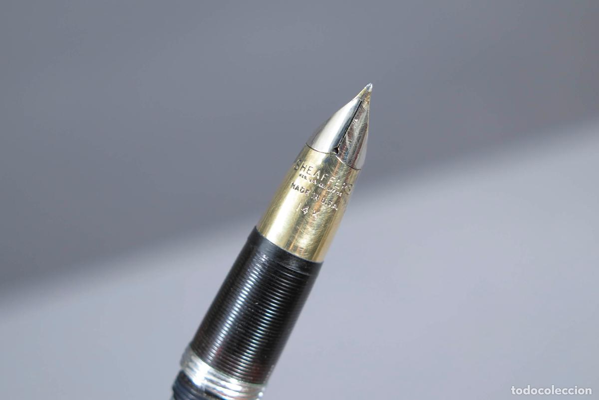 Plumas estilogr&aacute;ficas antiguas: PLUMA. SHEAFFER. HACIA 1930. PLUMIN 14K - Foto 5