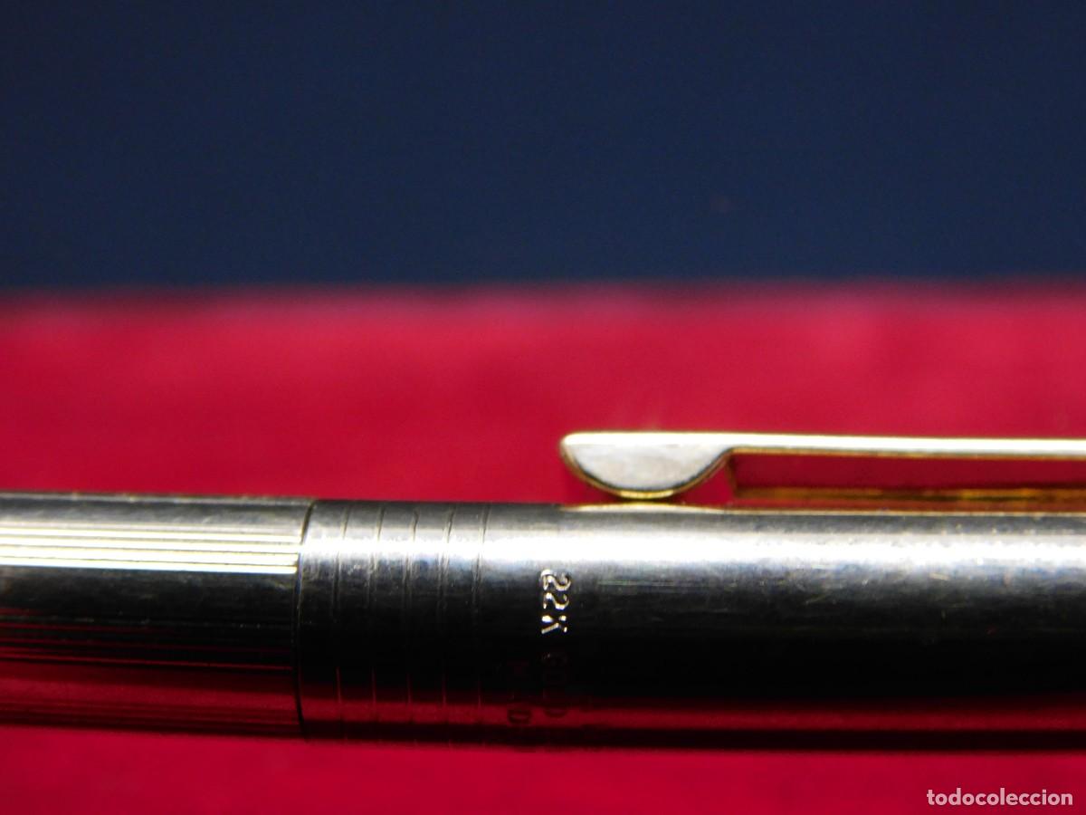 Plumas estilogr&aacute;ficas antiguas: PORTAMINAS ANSON 22K ELECTROPLATED - Foto 6