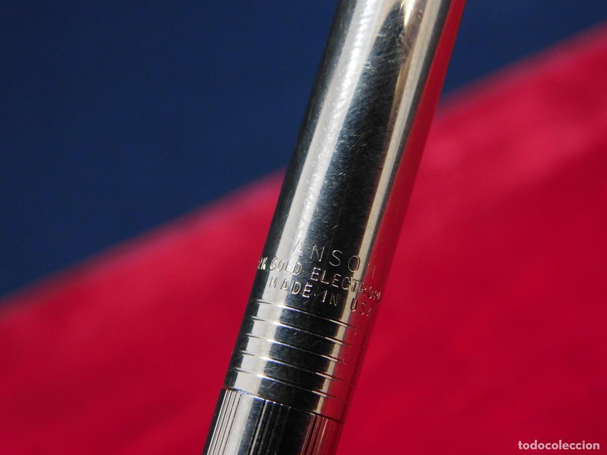 Plumas estilogr&aacute;ficas antiguas: PORTAMINAS ANSON 22K ELECTROPLATED - Foto 7