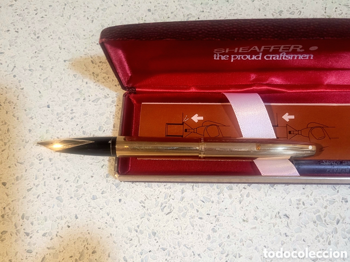 Plumas estilogr&aacute;ficas antiguas: Estilogr&aacute;fica Sheaffer oro - Foto 1
