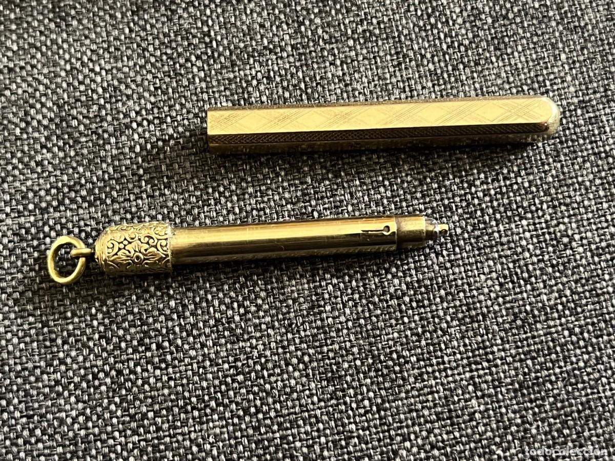 Plumas estilogr&aacute;ficas antiguas: Zenith chapada oro 18kr pluma, lapiz y estuche - Foto 8
