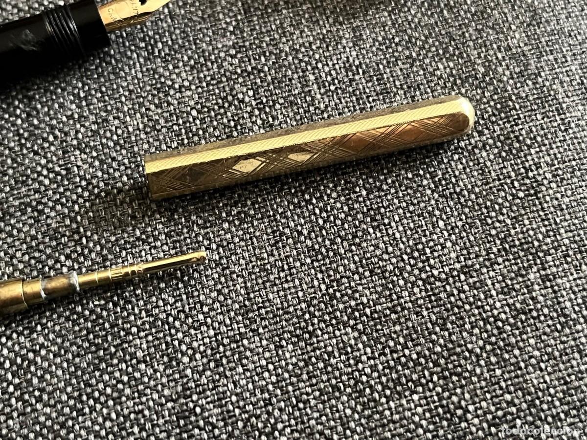 Plumas estilogr&aacute;ficas antiguas: Zenith chapada oro 18kr pluma, lapiz y estuche - Foto 10
