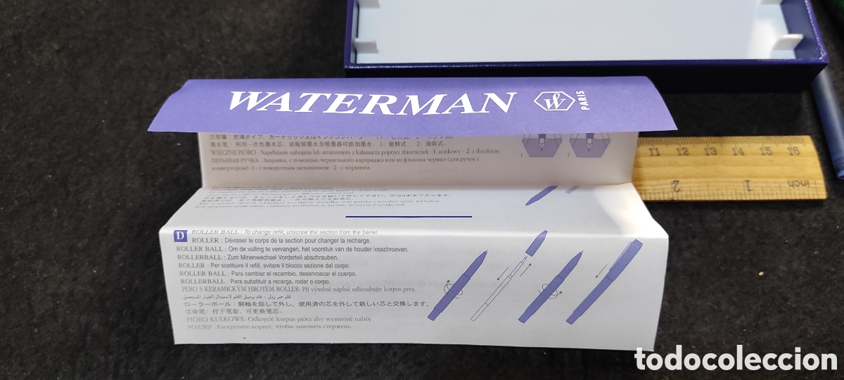 Plumas estilogr&aacute;ficas antiguas: Pluma Waterman lacada verde. Unicaja - Foto 5