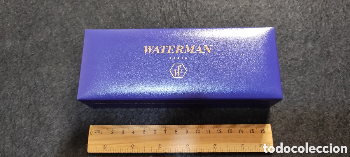 Plumas estilogr&aacute;ficas antiguas: Pluma Waterman lacada verde. Unicaja - Foto 2