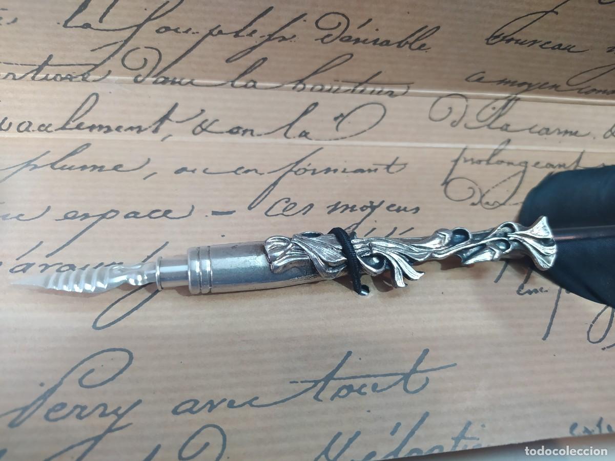 Plumas estilogr&aacute;ficas antiguas: PLUMA DE AVE PARA ESCRITURA - Foto 2
