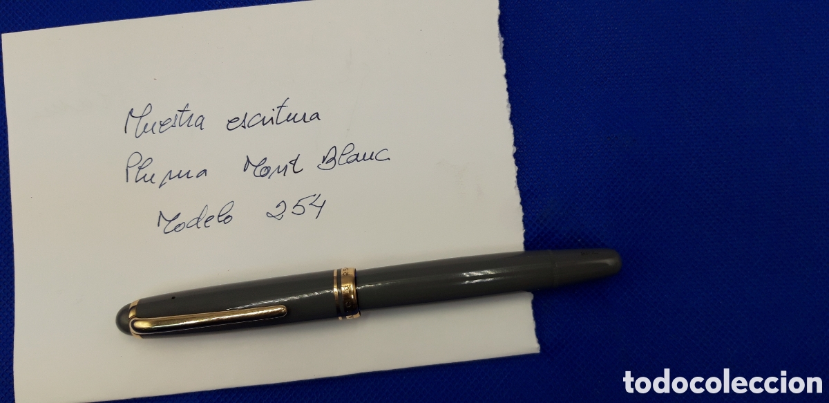 Plumas estilogr&aacute;ficas antiguas: Pluma MONT BLANC 254 Gris. - Foto 4