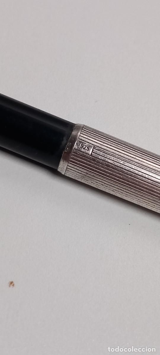 Plumas estilogr&aacute;ficas antiguas: ANTIGUO SET MONTBLANC. DE PLATA 925. - Foto 4