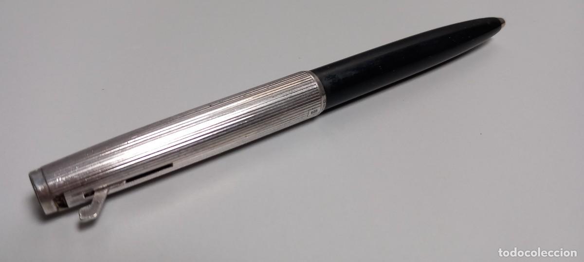 Plumas estilogr&aacute;ficas antiguas: ANTIGUO SET MONTBLANC. DE PLATA 925. - Foto 5