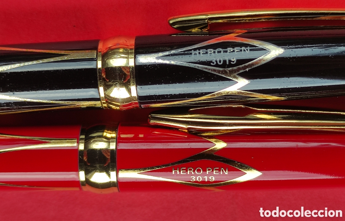 Plumas estilogr&aacute;ficas antiguas: 2 plumas HERO PEN 3019 - Foto 5