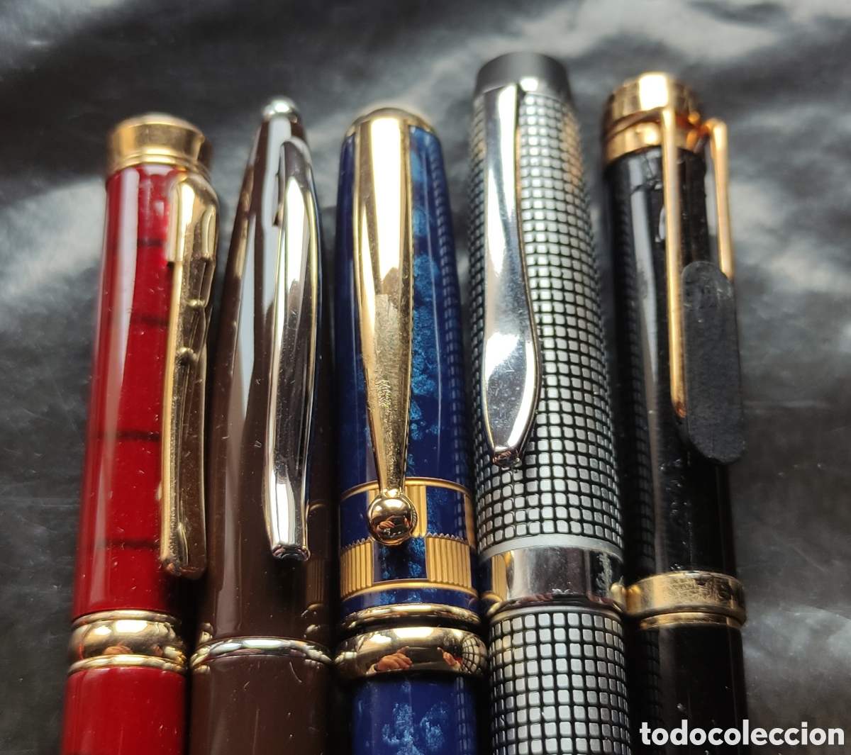 Plumas estilogr&aacute;ficas antiguas: Lote de 5 plumas estilograficas - Foto 2
