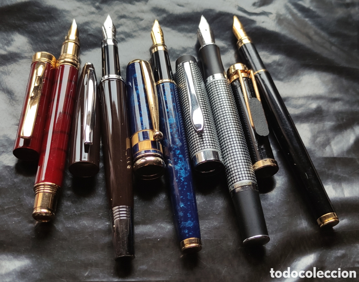 Plumas estilogr&aacute;ficas antiguas: Lote de 5 plumas estilograficas - Foto 4