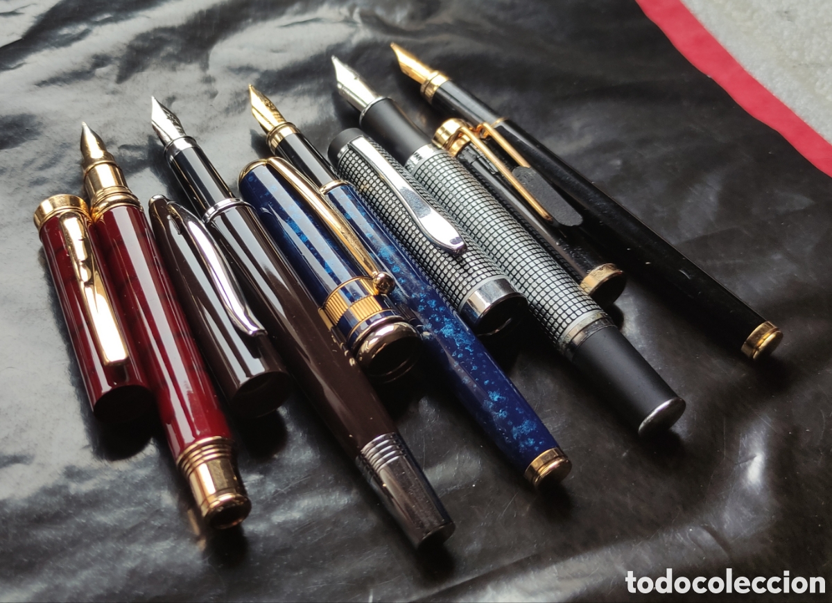 Plumas estilogr&aacute;ficas antiguas: Lote de 5 plumas estilograficas - Foto 7