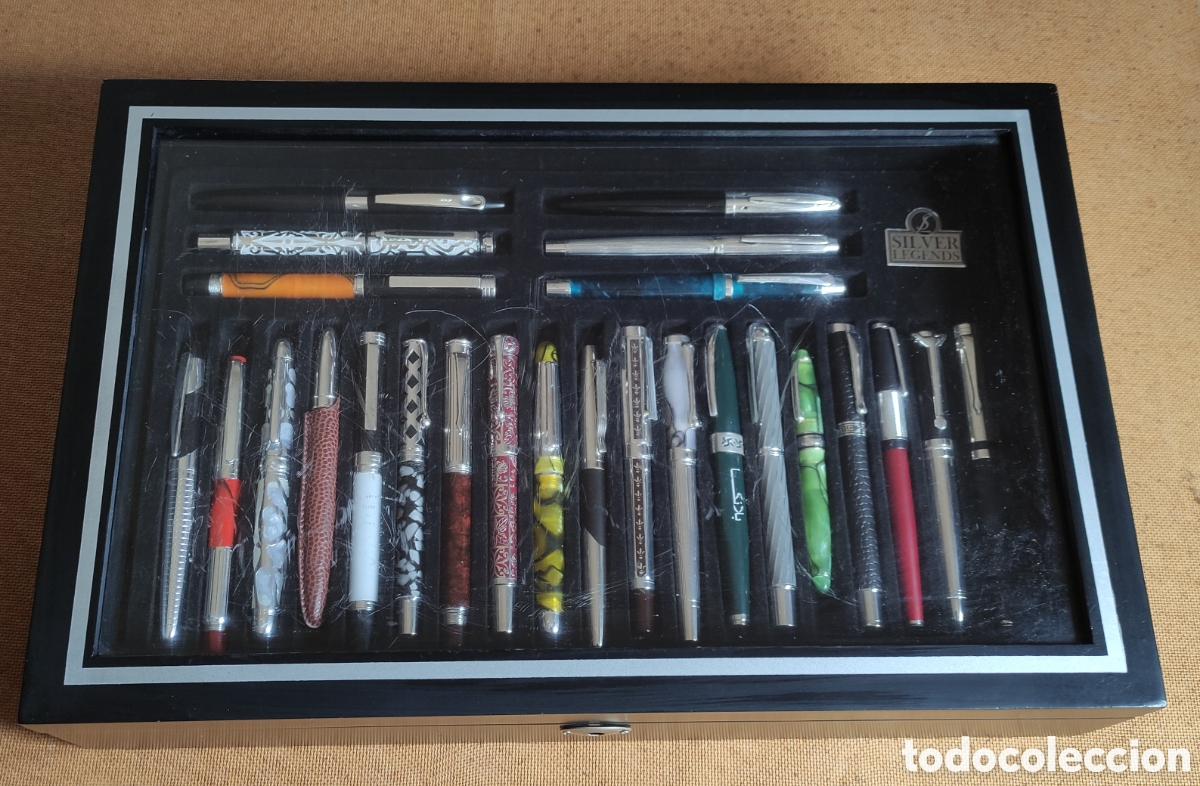 Plumas estilogr&aacute;ficas antiguas: Colecci&oacute;n completa Silver Legends - Foto 2
