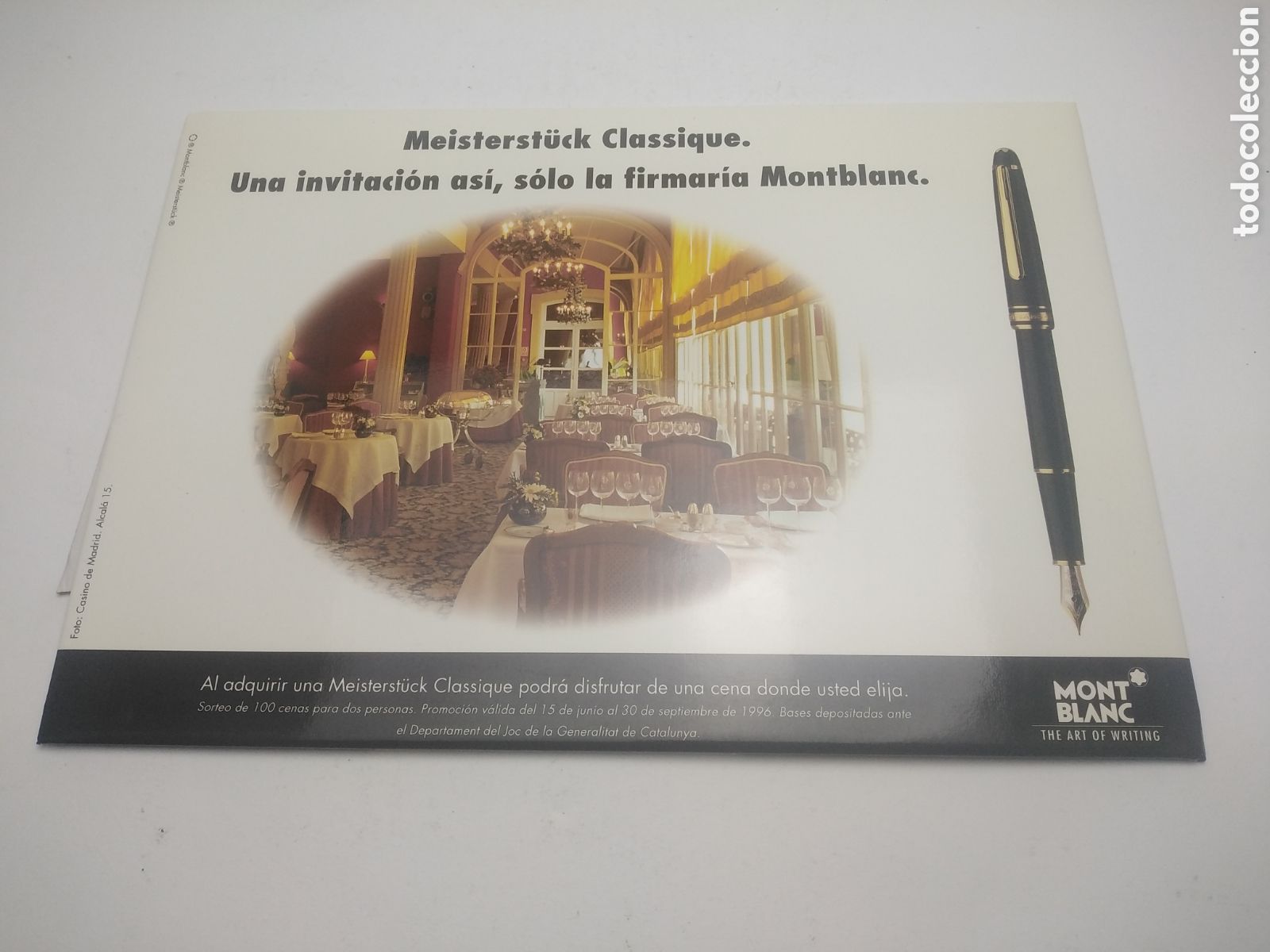 Plumas estilogr&aacute;ficas antiguas: Cartel PLUMAS MONTBLANC - Foto 1