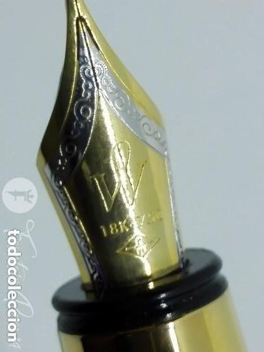 Plumas estilogr&aacute;ficas antiguas: Waterman &Eacute;l&eacute;gance Negro Gt 18 KT - Foto 4