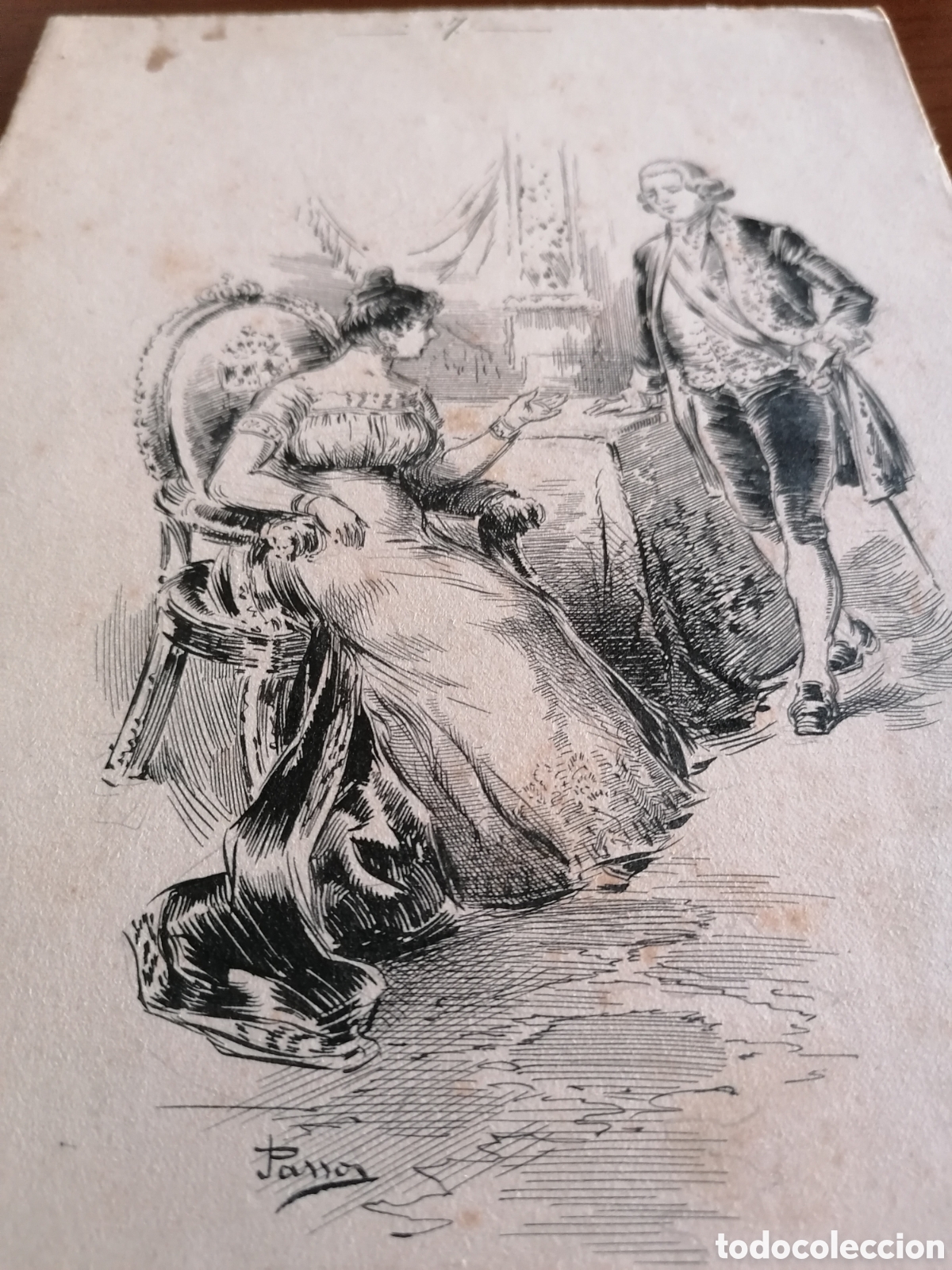 Plumas estilogr&aacute;ficas antiguas: Dibujo original a plumilla de Jose Passos. - Foto 2