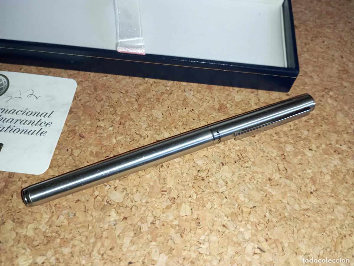 Plumas estilogr&aacute;ficas antiguas: Pluma inoxcrom en su estuche iridium - Foto 7