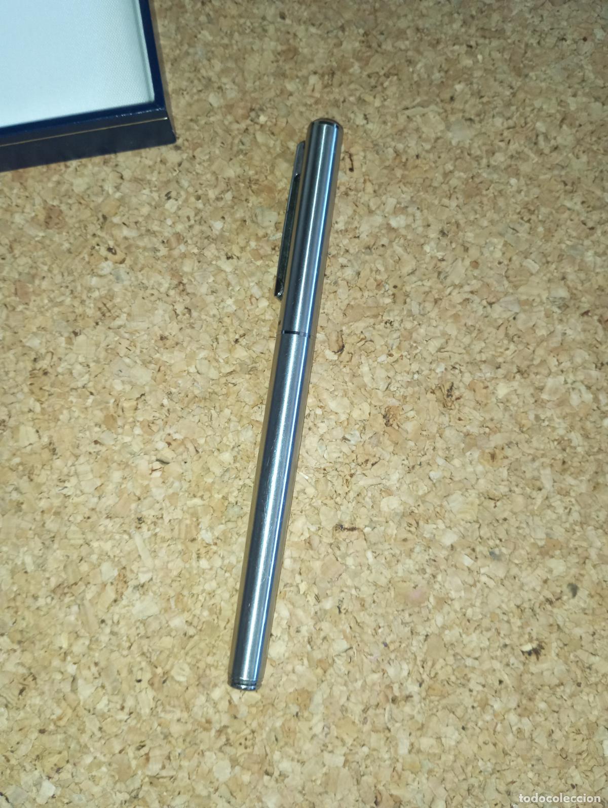 Plumas estilogr&aacute;ficas antiguas: Pluma inoxcrom en su estuche iridium - Foto 8
