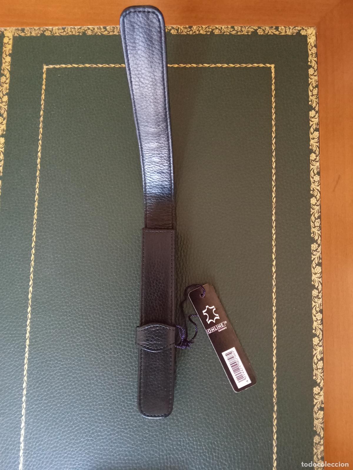 Plumas estilogr&aacute;ficas antiguas: Funda de piel para una pieza - Foto 2
