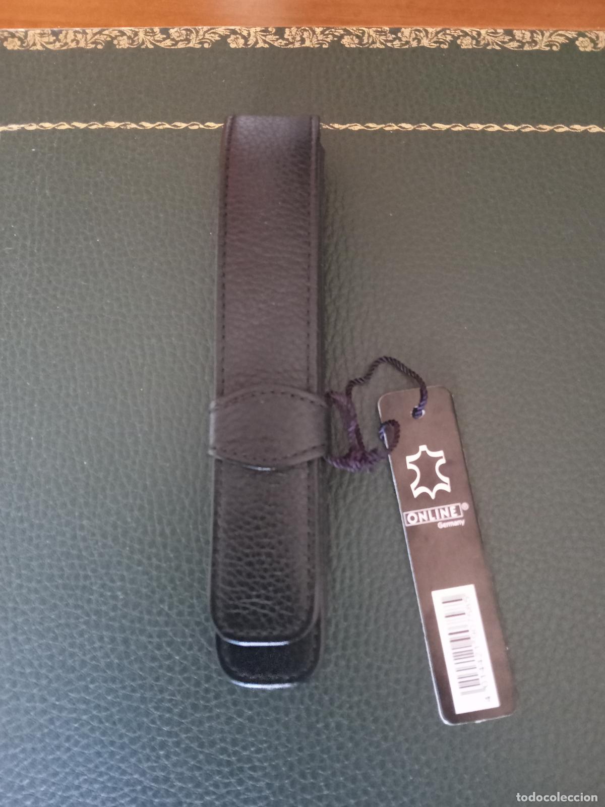 Plumas estilogr&aacute;ficas antiguas: Funda de piel para una pieza - Foto 1