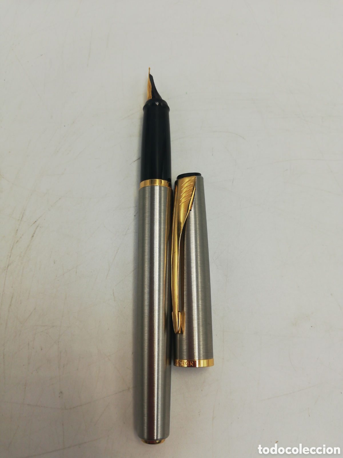 Plumas estilogr&aacute;ficas antiguas: PLUMA PARKER SONNET ACERO MATE. - Foto 3
