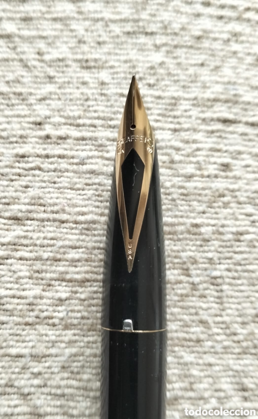 Plumas estilogr&aacute;ficas antiguas: Pluma sheaffer con plumin de oro de 14k nueva sin uso - Foto 3