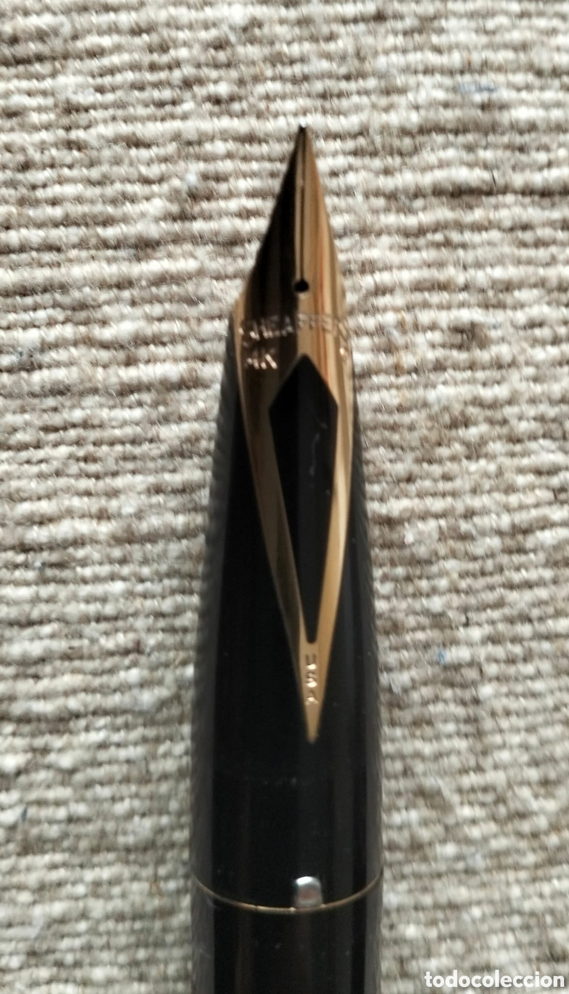 Plumas estilogr&aacute;ficas antiguas: Pluma sheaffer con plumin de oro de 14k nueva sin uso - Foto 5