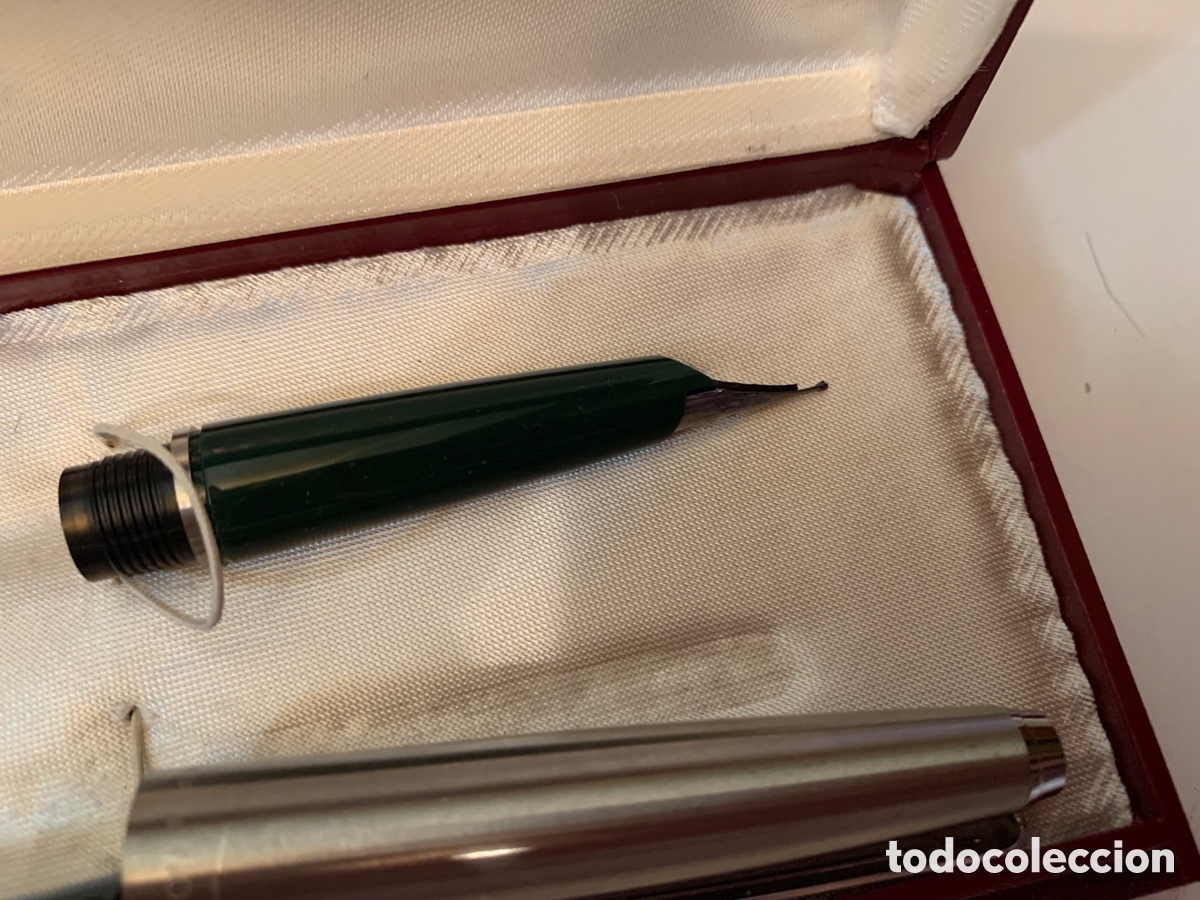 Plumas estilogr&aacute;ficas antiguas: Inoxcrom 77 con caja original - Foto 4