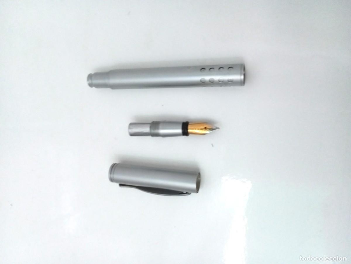 Plumas estilogr&aacute;ficas antiguas: Met&aacute;lica con plum&iacute;n Iridium - Foto 3