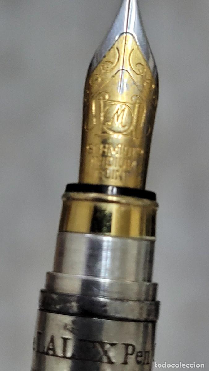 Plumas estilogr&aacute;ficas antiguas: PLUMA DE PLATA 925 CON COTRASTE - Foto 7