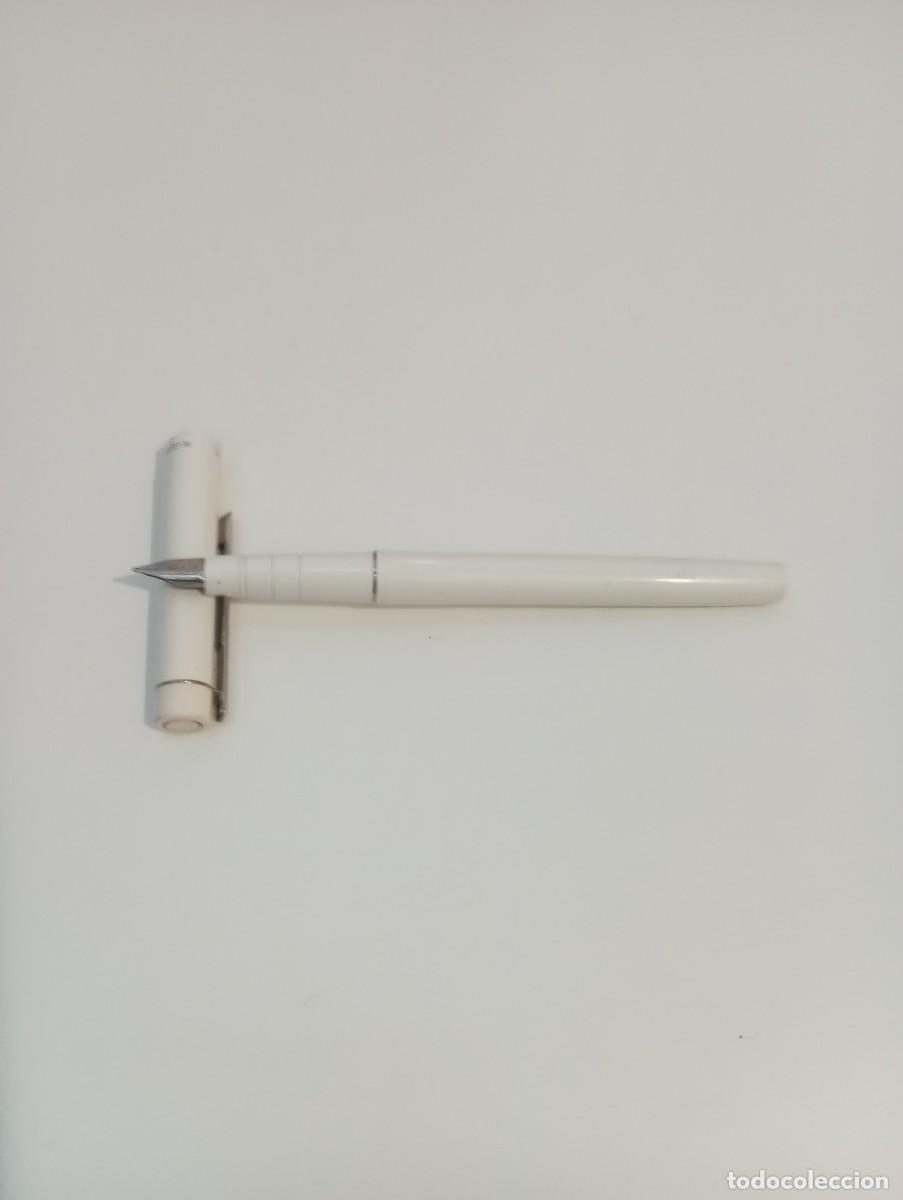 Plumas estilogr&aacute;ficas antiguas: Pluma Papermate blanca - Foto 3