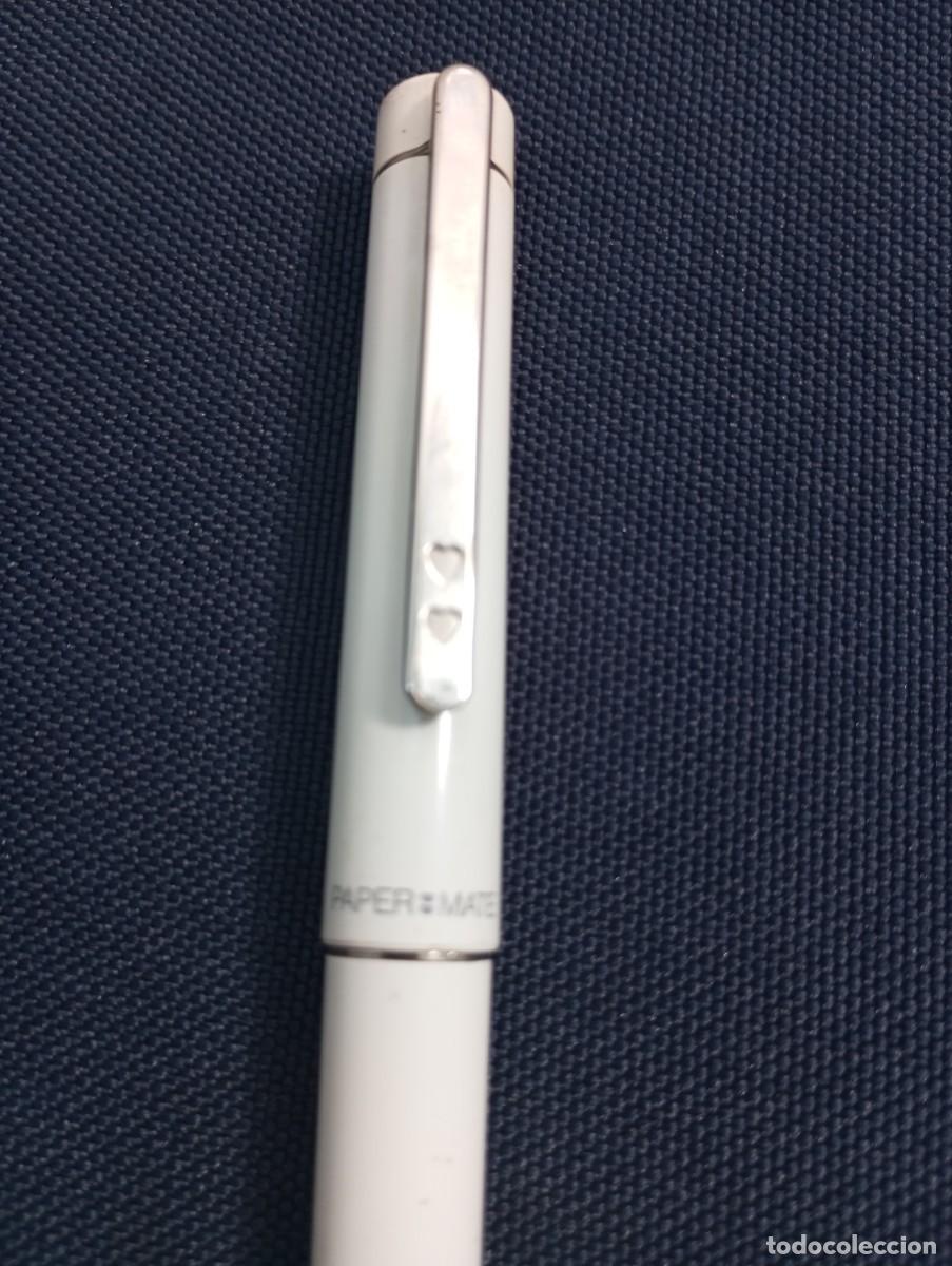 Plumas estilogr&aacute;ficas antiguas: Pluma Papermate blanca - Foto 5