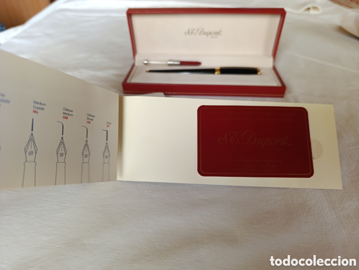 Plumas estilogr&aacute;ficas antiguas: Pluma Dupont Par&iacute;s, con plum&iacute;n de oro - Foto 3