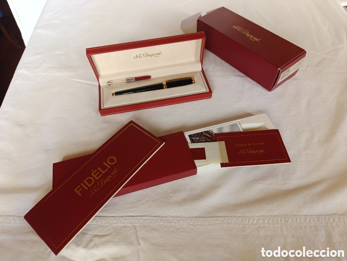 Plumas estilogr&aacute;ficas antiguas: Pluma Dupont Par&iacute;s, con plum&iacute;n de oro - Foto 1