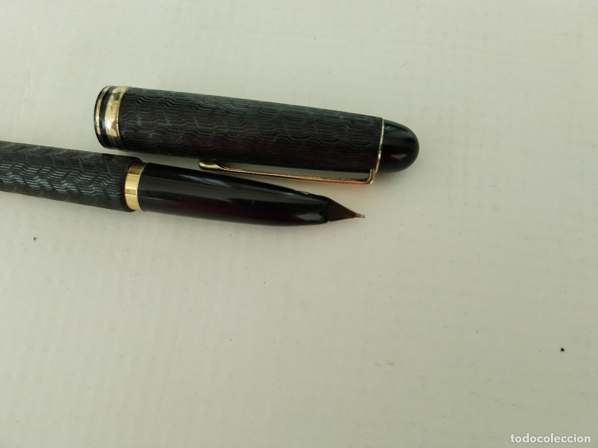 Plumas estilogr&aacute;ficas antiguas: pluma estilografica negra - Foto 4