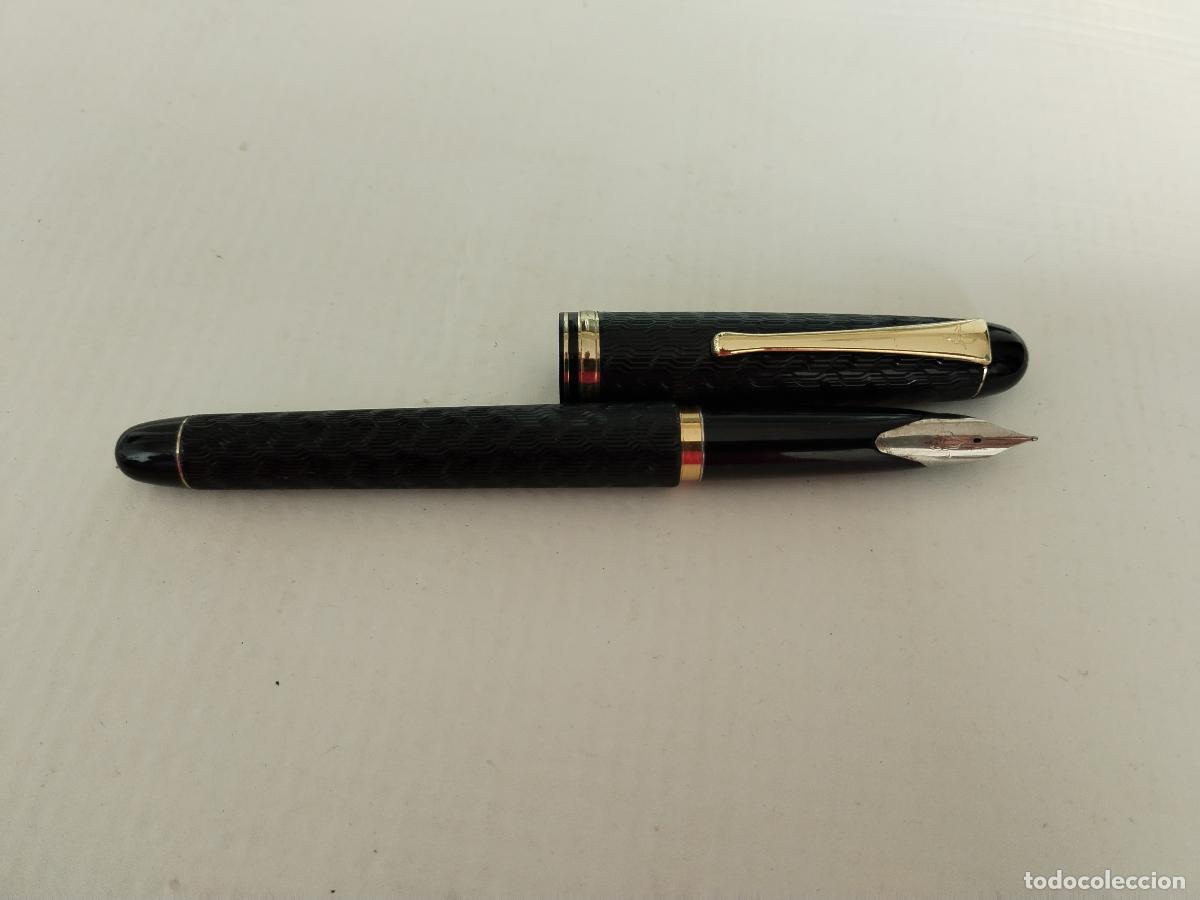 Plumas estilogr&aacute;ficas antiguas: pluma estilografica negra - Foto 6