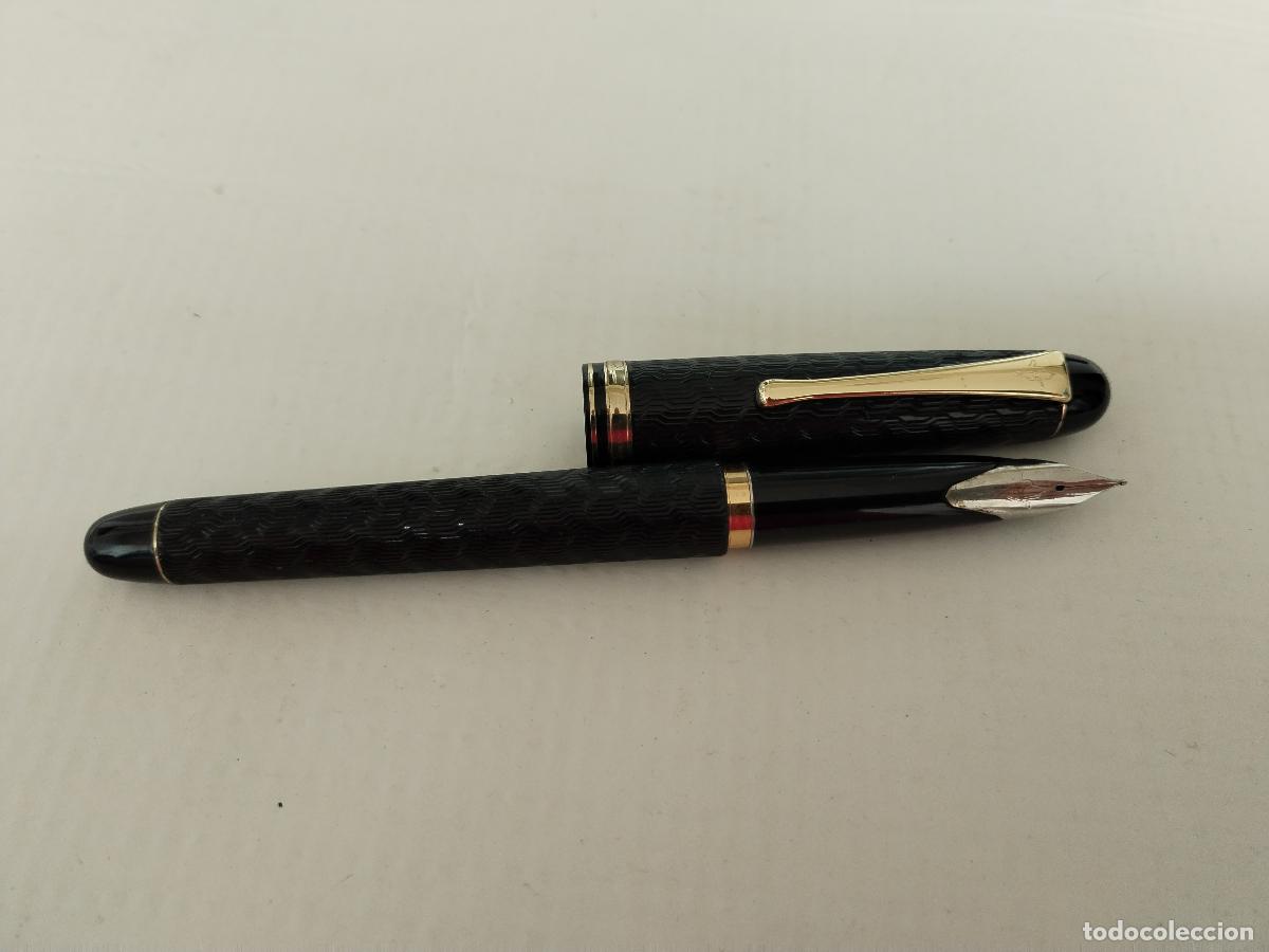 Plumas estilogr&aacute;ficas antiguas: pluma estilografica negra - Foto 1