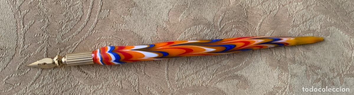 Plumas estilogr&aacute;ficas antiguas: PLUMA CRISTAL DE MURANO, CON PLUMILLA - Foto 1